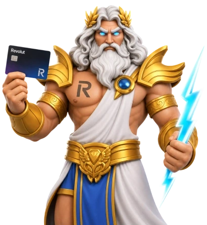 Revolut Slots Zeus welcome bonus hero image